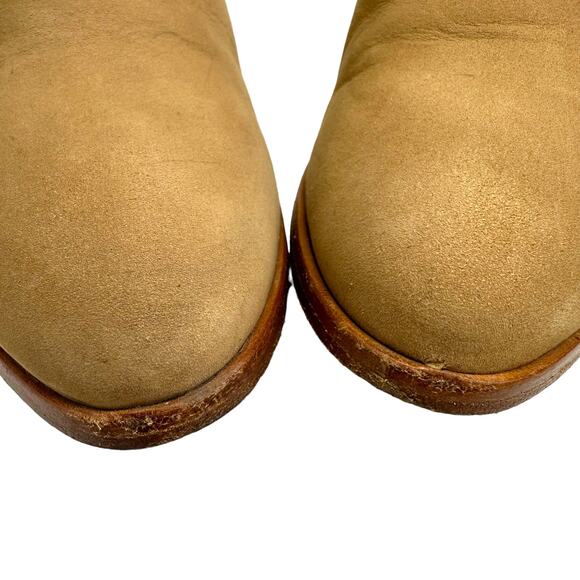 Nisolo Women's Boots US 7.5 Dari Heeled Ankle Booties Tan Leather Suede Back Zip - Picture 5 of 16